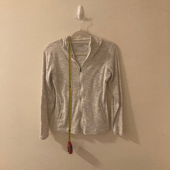 Columbia Full Zip Hoodie Heather Grey Lightweight Streetwear Size S - Picture 7 of 11